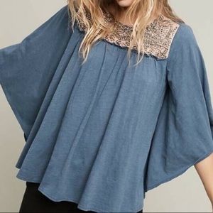 Deletta Anthropologie NWT Josephine Top 💙